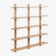 Półka Ścienna Z Drewna Veleta Drewno Mango & ↔︎ 130 Cm & 5 Półki - Sklum