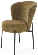 Krzesło na metalowej podstawie oliwkowe E6-M14