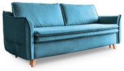 Turkusowa rozkładana sofa 225 cm Charming Charlie – Miuform