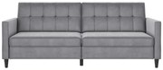 Jasnoszara aksamitna sofa 203 cm Hartford – Støraa