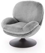 Fotel tapicerowany SHELL szary obracany HALMAR