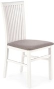 Drewniane tapicerowane krzesło do salonu biały + jasny szary G1-T78