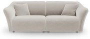 Beżowa aksamitna sofa 206 cm Tokyo – Cosmopolitan Design