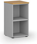 Regał biurowy PRIMO GRAY, 400 x 420 x 740 mm, szary/buk
