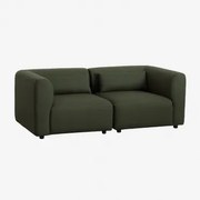 Sofa Modułowa Fogler 2-częściowa Chenille Salvia Zieleń - Sklum
