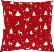 Poduszka z wypełnieniem motyw świąteczny Boże Narodzenie 45 x 45 cm, czerwony
