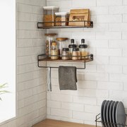 Zestaw 2 półek - zawieszane, komplet, dąb rustykalny