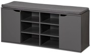 Szafka na buty z siedziskiem i zamkniętymi półkami, MDF, Kesper