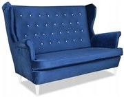Sofa kanapa INDYGO KOBALT chabrowy aksamit VELVET