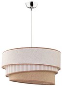 Duolla - Żyrandol na lince TRIO 1xE27/40W/230V śr. 45 cm beżowy/brązowy