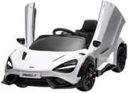 AIYAPLAY Dziecięce Auto Elektryczne z Drzwiami Skrzydłowymi, sterowalne, z miękkim startem i światłami LED, Białe