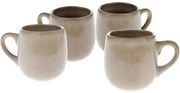 Zestaw 4 ceramicznych kubków Warm 100 ml, beżowy