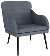 Głęboki ciemnoszary fotel wypoczynkowy H0-E45