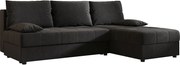 BEDANTE narożnik MOS L Itaka 27 prawa ciemnoszary z funkcją spania sofa w kształcie litery L z pojemnikiem na pościel