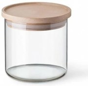 Simax 5162 szklany pojemnik z drewnianą pokrywką,0,5 l