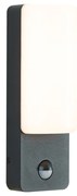 Zewnętrzna lampa ścienna czarna z czujnikiem ruchu, w zestawie LED - Shift