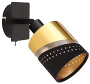 Globo 54046-1 - Kinkiet punktowy OR 1xE14/25W/230V czarny/złoty