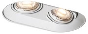 Okrągły podtynkowy reflektor biały GU10 50 mm 2-punktowy - Hubs Nowoczesny Oswietlenie wewnetrzne