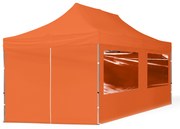 TOOLPORT 3x6 m Namiot Ekspresowy, ECONOMY Alu 32mm, ze ścianami bocznymi, okna panoramiczne, pomarańczowy - (59029)