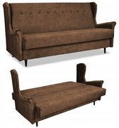 Wersalka sofa uszak kanapa rozkładana Ari c.brąz