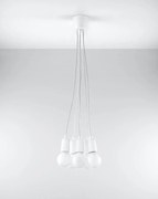 Lampa wisząca DIEGO 5 biała SOLLUX  LIGHTING