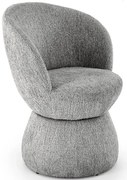 Szare tapicerowane krzesło obrotowe - Liro
