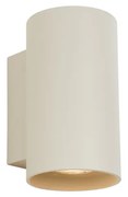 Nowoczesna lampa ścienna beżowa GU10 50 mm okrągła 2-punktowa - Sandy