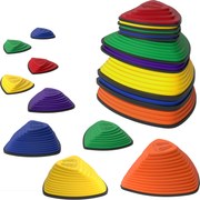 AIYAPLAY Zestaw 9 Trittsteine, design antypoślizgowy, do użytku wewnętrznego i zewnętrznego, łatwe do układania, kolorowe