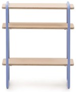 Jasnoniebiesko-naturalny wiszący regał dziecięcy w dekorze jesionu 60x70x28 cm Tinn – Kave Home