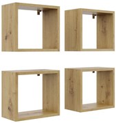 Kwadratowe Półki Na Ścianę Dąb Artisan G3-L49