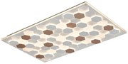 Biała lampa sufitowa LED ze sterowaniem głosowym/mobilną aplikacją i metalowym kloszem 70x115 cm Cifavo – CINQUE