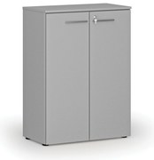 Szafa biurowa z drzwiami PRIMO GRAY, 800 x 420 x 1087 mm, szary