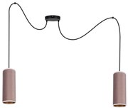 Lampa wisząca AVALO 2xE27/60W/230V różowo-miedziana, na linkach