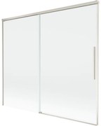 Mexen Rox parawan nawannowy 2-skrzydłowy rozsuwany 180 x 150 cm, transparent, nikiel szczotkowany - 8C9-180-001-97-00