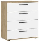 Komoda FORMO KM-1 77cm dąb artisan/biała HALMAR