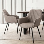 Krzesło Tapicerowane do Salonu MALAGA Cappucino Nowoczesne