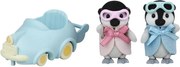 Sylvanian Families Baby pingwinki bliźniaki z autem