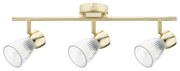 Lampa sufitowa BEST GOLD 3xE14, kierunkowe, na listwie potrójne, złote