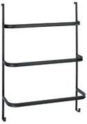 Czarny wieszak na ręczniki Wenko Towel Holder Black, 21x54 cm