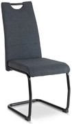 Ciemnoszare krzesło na czarnych plozach M0-T70