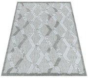 Dywan sznurkowy Bahama 3D szaro-kremowy 80 cm x 150 cm