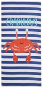 Niebieski ręcznik plażowy 160x76 cm Crabulous – Catherine Lansfield