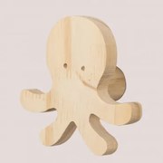 Wieszak Ścienny Z Drewna Sosnowego Pol Kids Ośmiornica - Sklum