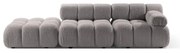 Jasnoszara sofa modułowa z materiału bouclé 288 cm Bellis – Micadoni