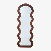 Lustro Ścienne 60x160 Cm Z Drewna Sosnowego Landoi Ciemne Drewno - Sklum