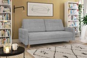 Kanapa tapicerowana ALTA 223x93 cm szara z funkcją spania z pojemnikiem nowoczesna