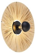 Rustykalna lampa ścienna czarna ze sznurkiem 45 cm - Leia