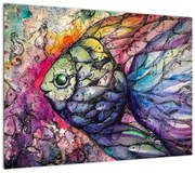 Obraz - Kolorowa rybka (70x50 cm)