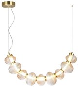 LED żyrandol na lince BOLLA LED/36W/230V złoty/dymny beżowy