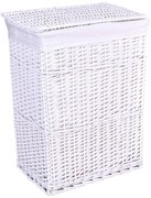 Wiklinowy Kosz Biały Na Pranie 72L G6-L00